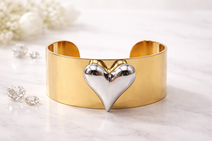 Armband Armreif Silberfarben Goldfarben Herz liebe romantik geschenk Nickelfrei Ardoné