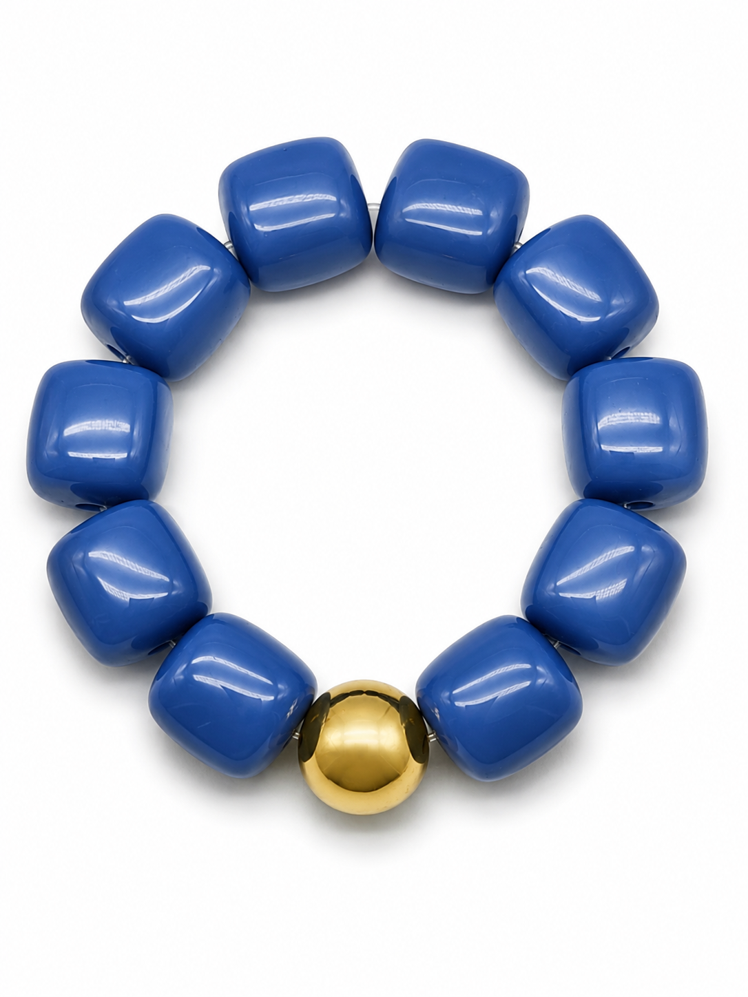Armband Bricks Bunt elastisch Rot Gelb Schwarz Petrol Grün Goldfarben
