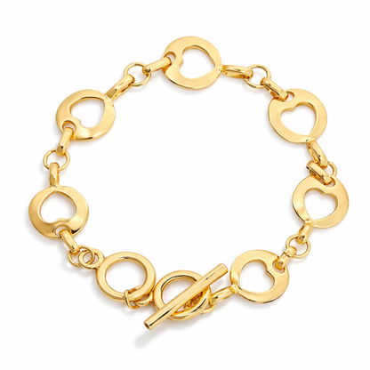 Armband Herz Gliedern Gold- und Silberfarben Nickelfrei Liebe Romantik Amorino