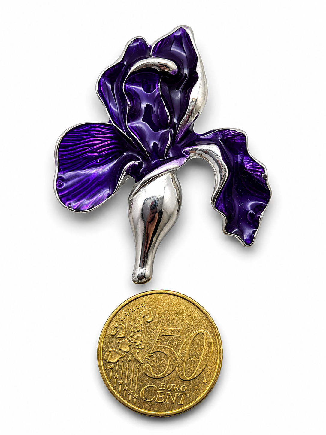 Brosche Blumen Iris Lowenzahn Lotus Gänseblümchen Maiglöckchen