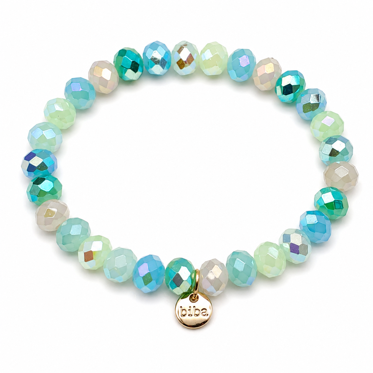 Biba Armband elastisch Crystal Perlen in bunte Farben, ideal zum Kombinieren