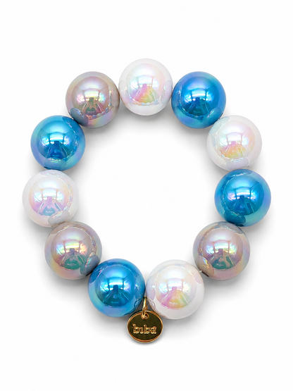 Armband elastisch Space Beads 2,0 Cm verschiedene Farben Biba