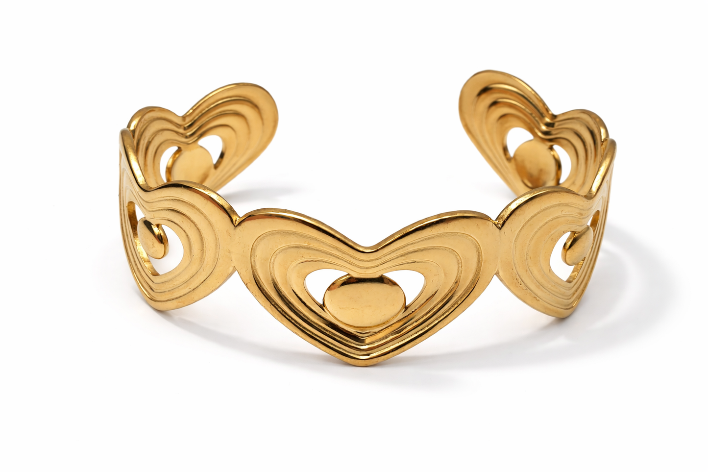 Armband Armreif goldfarben Nickelfrei Herz Schmetterling Cosmos