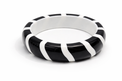 Armreif Acryl Schwarz Weiß Black White Zebra Giraffe Trend Cosmos