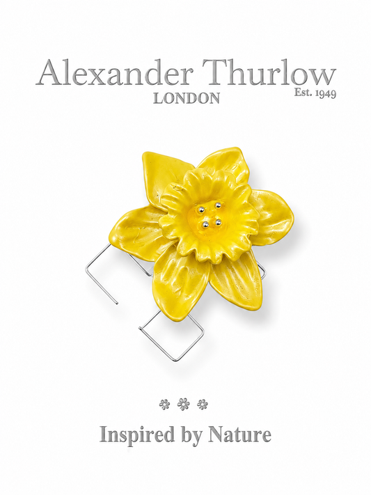 Brosche Gelbe Narzissen-Blumenbrosche Frühjahr Blumen Natur