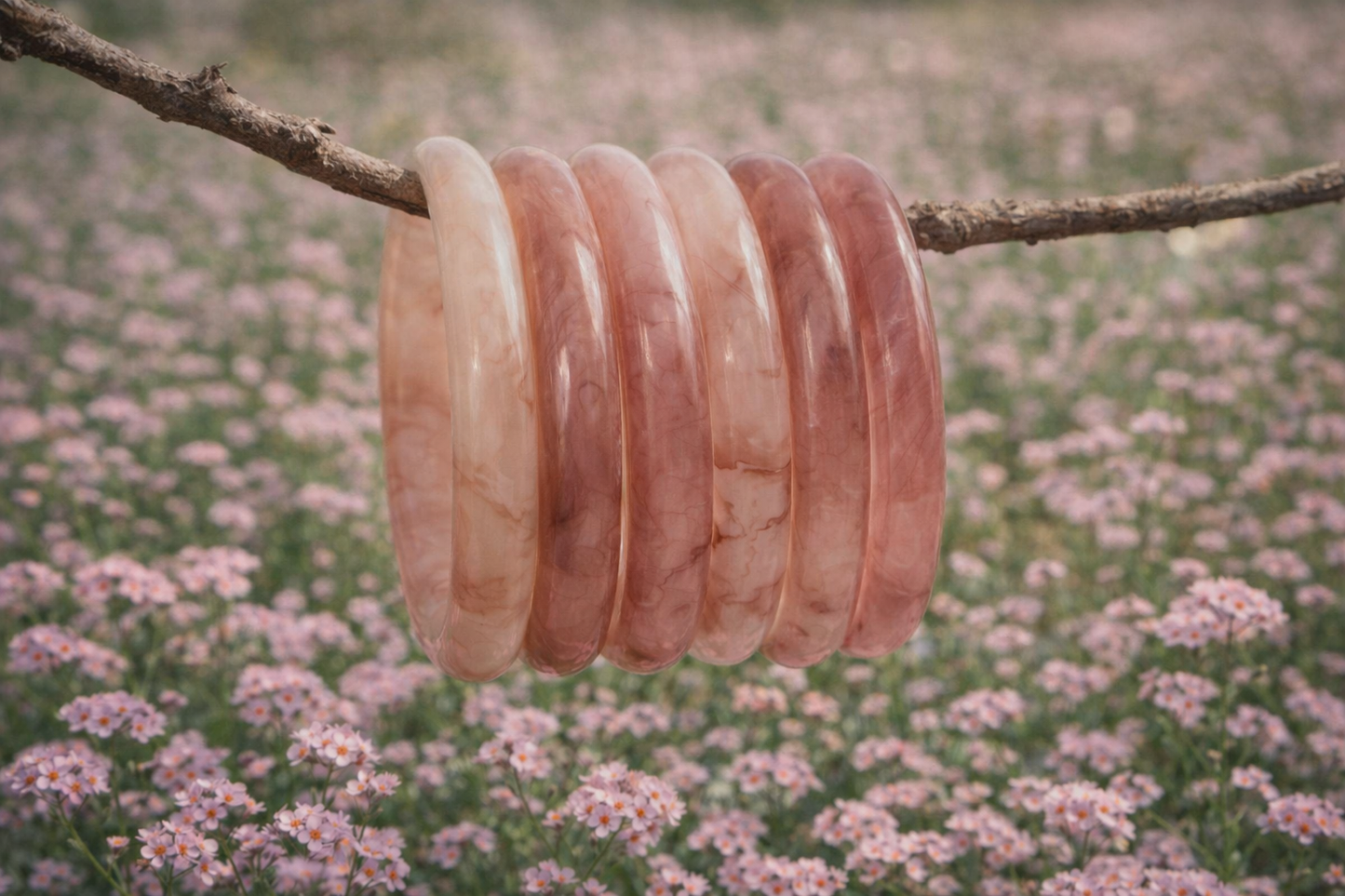 Armband Keramik altrosa Marmor-Look Trend Sommer Cosmos