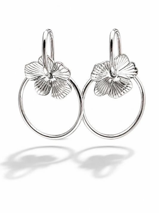 Ohrringe „Petal Perfection“ –Silberfarben nickelfrei Blumen Sommer Yehwang