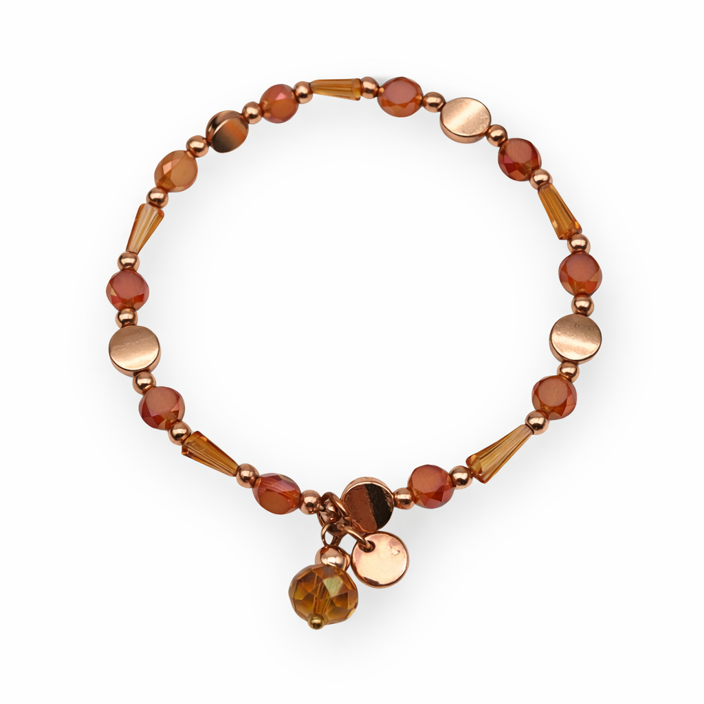 Armband elastisch in Goldkupfer mit warmen Orangetöne Trend 2026 Biba