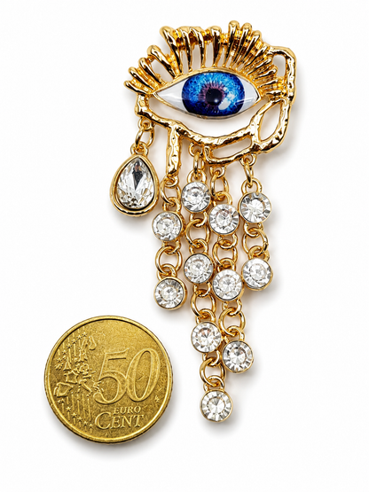 Brosche Modeschmuck Auge Anstecknadel nickelfrei Gottes Auge wachsam