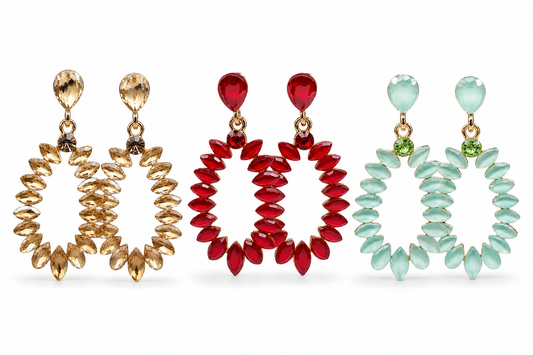 Ohrringe Orhhänger tropfenform Farben Nickelfrei Cat-Eye Stones Sweet7
