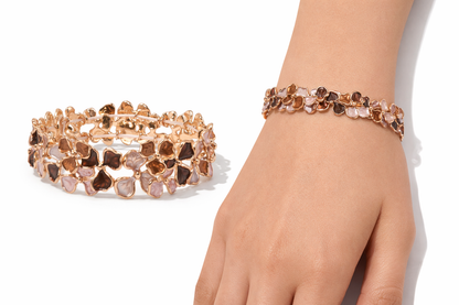 Armband Elastisches Armband Blumen Motiv Kaffeeflowers Pink-Daisy´s Amorino