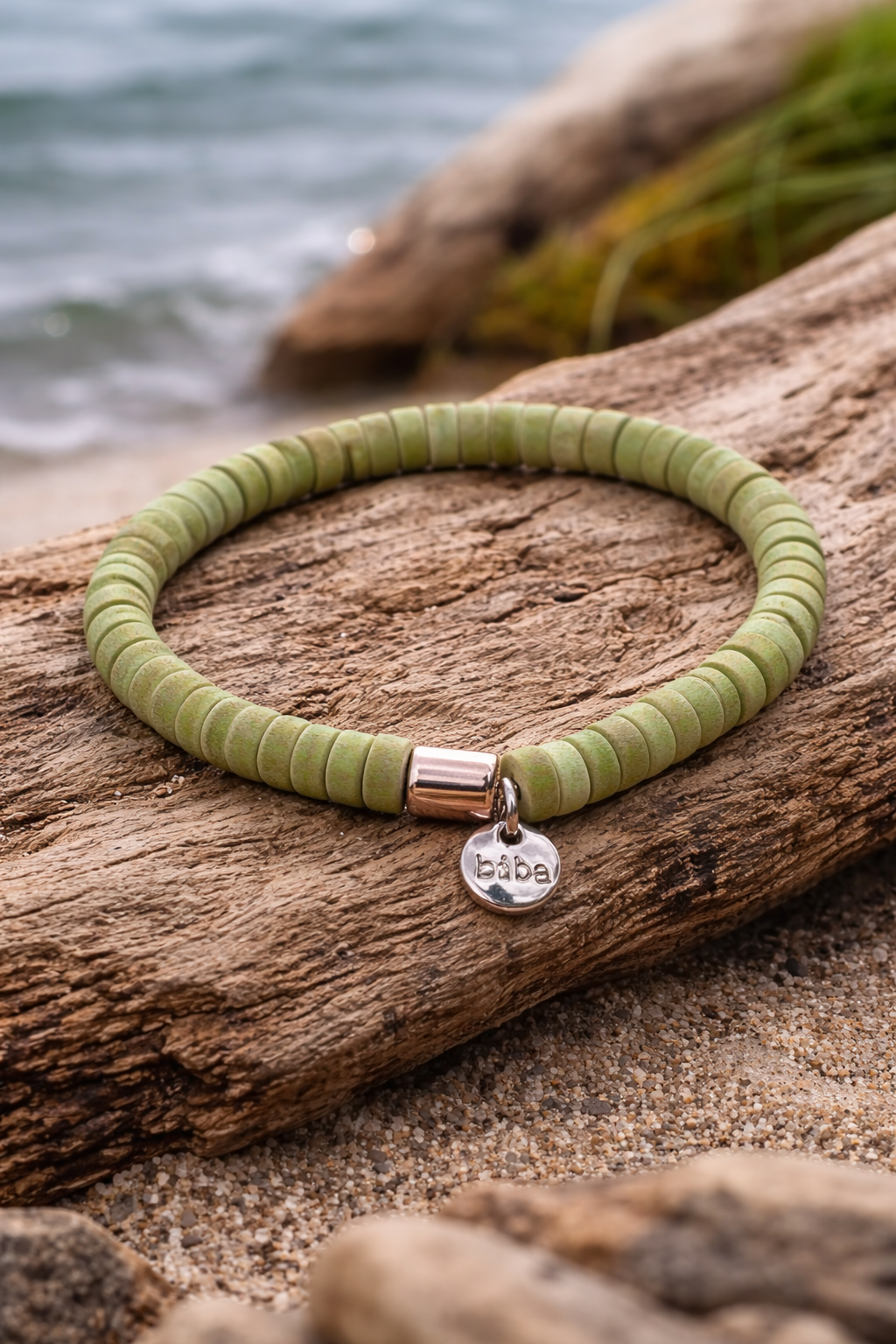 Armband elastisch mit kleine Holzperlen in verschiedene Farben Natur Biba