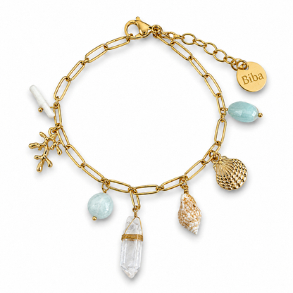 Bettelarmband Strand Urlaub Muscheln Bunt Ibiza Biba