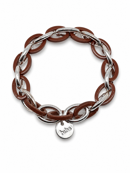 Armband Gliederarmband Silber-Goldfarben versch. Farben Nickelfrei Biba