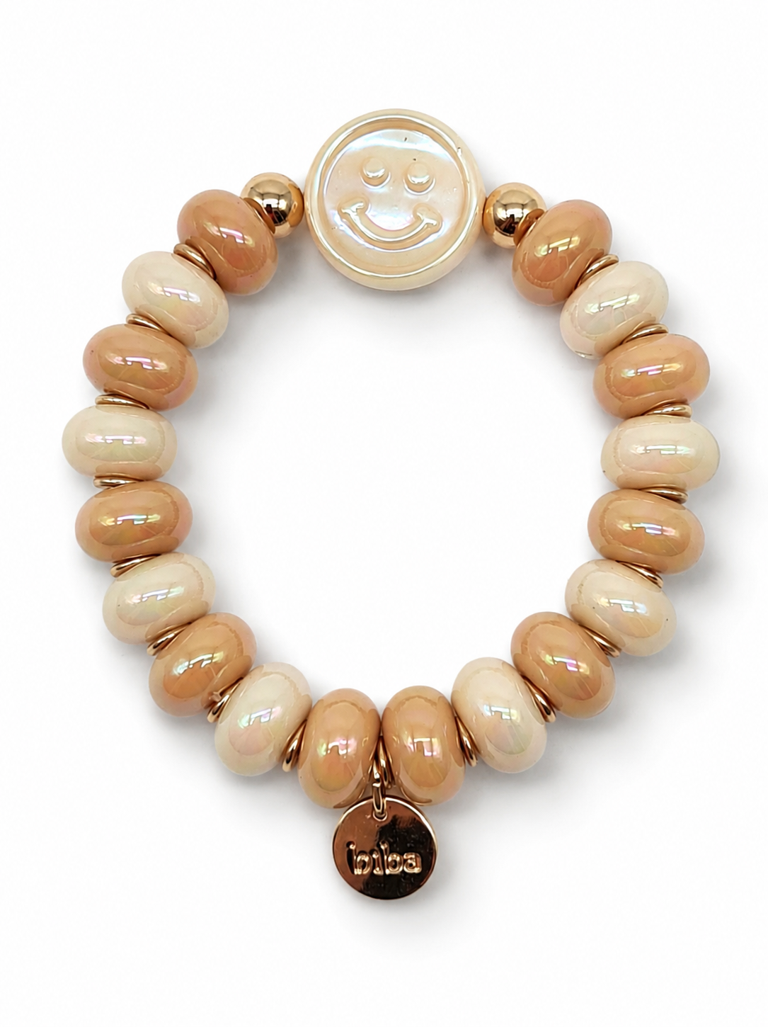 Armband Smiley elastisch bunte Süßigkeiten Candy Biba Rosa Pink Orange Lila