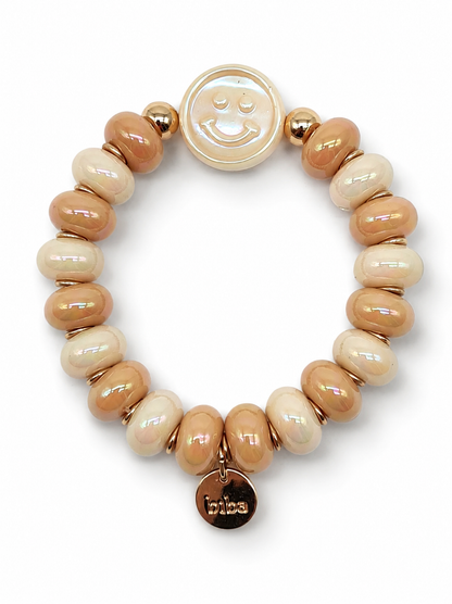 Armband Smiley elastisch bunte Süßigkeiten Candy Biba Rosa Pink Orange Lila