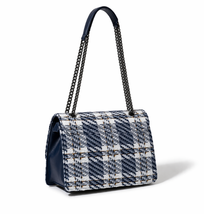 Tasche Handtasche Umhängetasche Ines Delaure Tweed elegant stilvoll trend