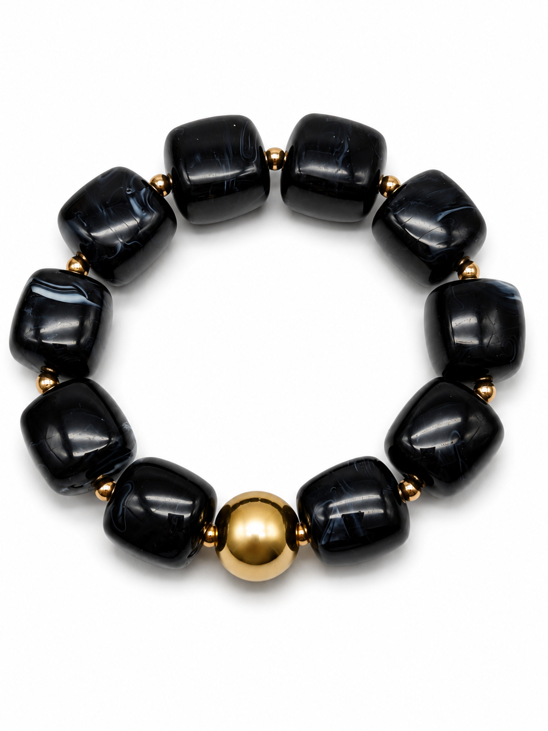 Armband Bricks Bunt elastisch Rot Gelb Schwarz Petrol Grün Goldfarben