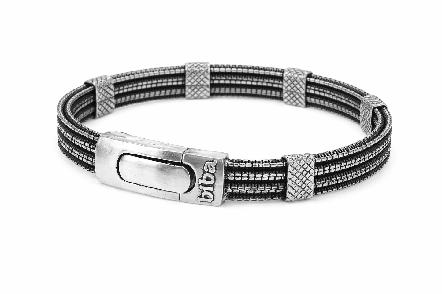 Armband Antik Silberfarben Unisex mit Magnetverschluss Nickelfrei Biba