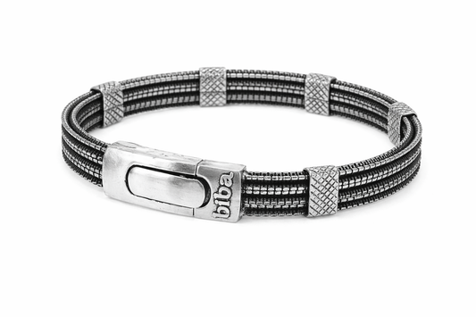 Armband Antik Silberfarben Unisex mit Magnetverschluss Nickelfrei Biba