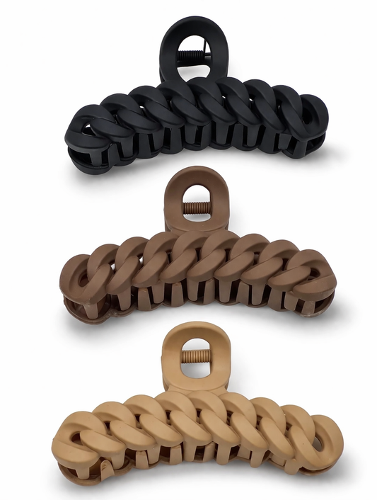 Haarklammer Haarschmuck geflochten schwarz braun Camel Yehwang