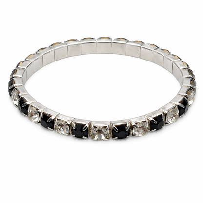 Armband Schwarz Strass Set elastisch Chic Gala Party Nickelfrei Sweet7