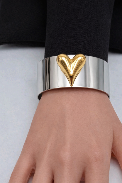 Armband Armreif Silberfarben Goldfarben Herz liebe romantik geschenk Nickelfrei Ardoné