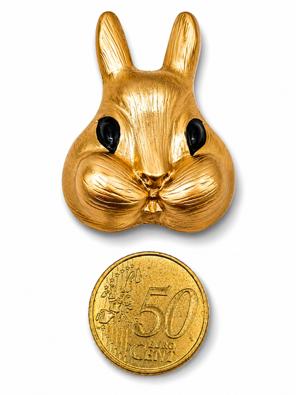 Brosche Kaninchen Gold Ostern Weihnachten Süß Liebe