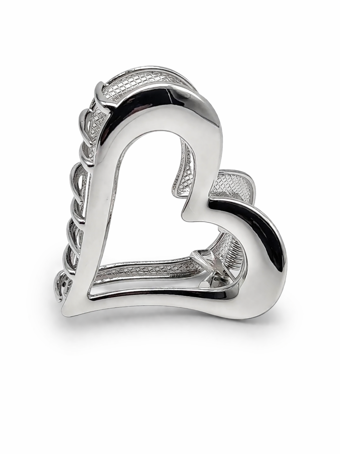 Haarklammer Silver Heart das Silberne Herz metall Love Liebe Romantik Yehwang