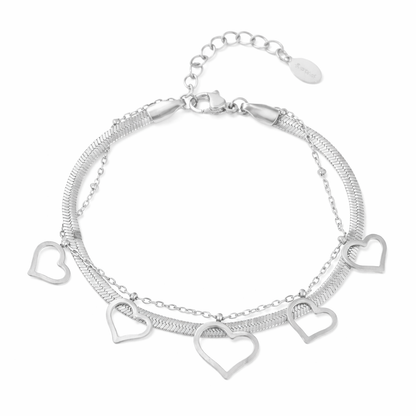 Armband Doppelarmband "Lots of Love" Gold- Silberfarben Nickelfrei Yehwang