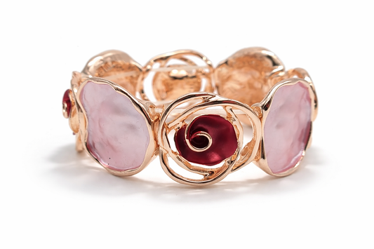 Armband elastisch Anthrazitgrau Lila Rosa nickelfrei kombinierbar Amorino