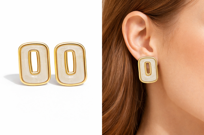 Biba Ohrringe ohrstecker beige braun grün rot lila rosa modeschmuck nickelfrei