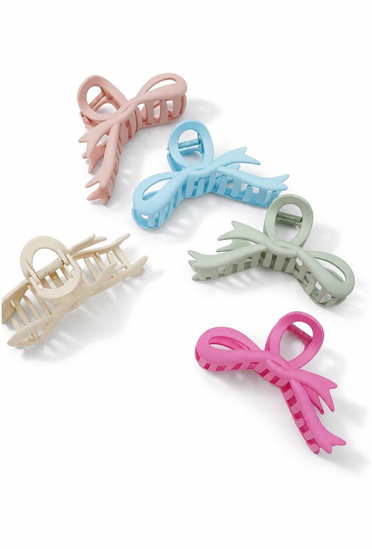 Haarklammer  Haarschmuck Schleife creme rosa pink braun orange blau Yehwang