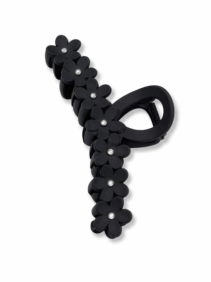 Haarklammer Haarschmuck 7 Blumen Taupe beige creme schwarz Yehwang