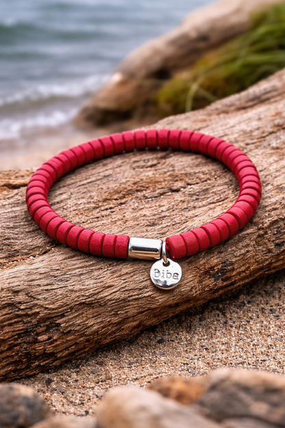 Armband elastisch mit kleine Holzperlen in verschiedene Farben Natur Biba