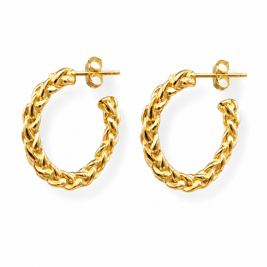 Creolen Ohrringe Goldfarben 3 cm Nickelfrei Michelle Bijou