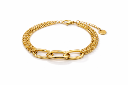 Armband in Goldfarben mit unterschiedliche Gliedergrößen trend 2026 Cosmos