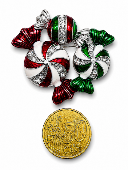Brosche Geschenk mit rote Schleife Rot Geschenk Liebe Schleife Weihnachten