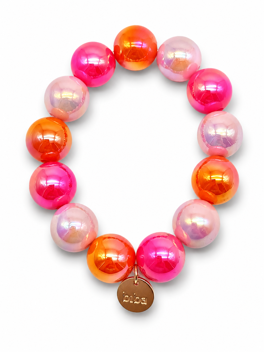 Armband elastisch Space Beads 1,7 Cm verschiedene Farben Biba