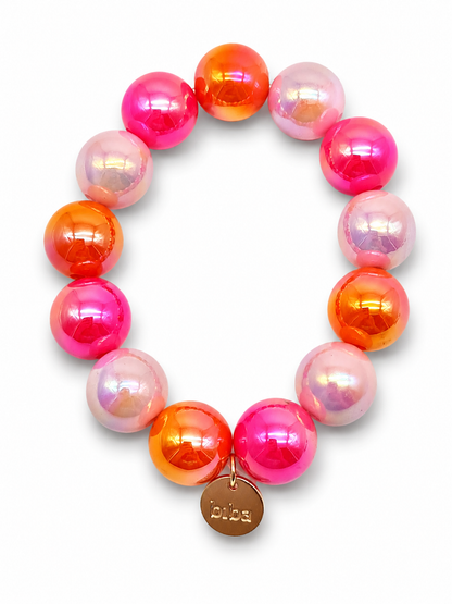 Armband elastisch Space Beads 1,7 Cm verschiedene Farben Biba