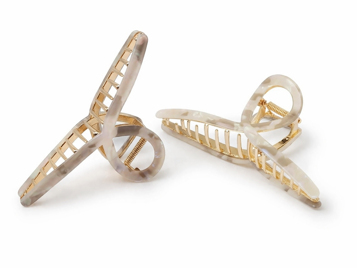 Haarklammer mit Lockenmarmor Optik in 2 Farben Haarschmuck Yehwang