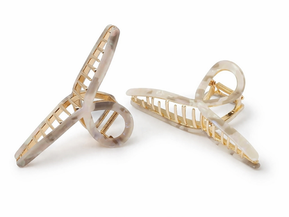 Haarklammer mit Lockenmarmor Optik in 2 Farben Haarschmuck Yehwang
