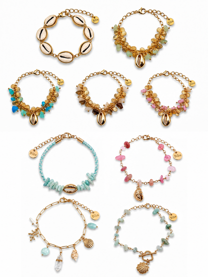 Bettelarmband Strand Urlaub Muscheln Bunt Ibiza Biba