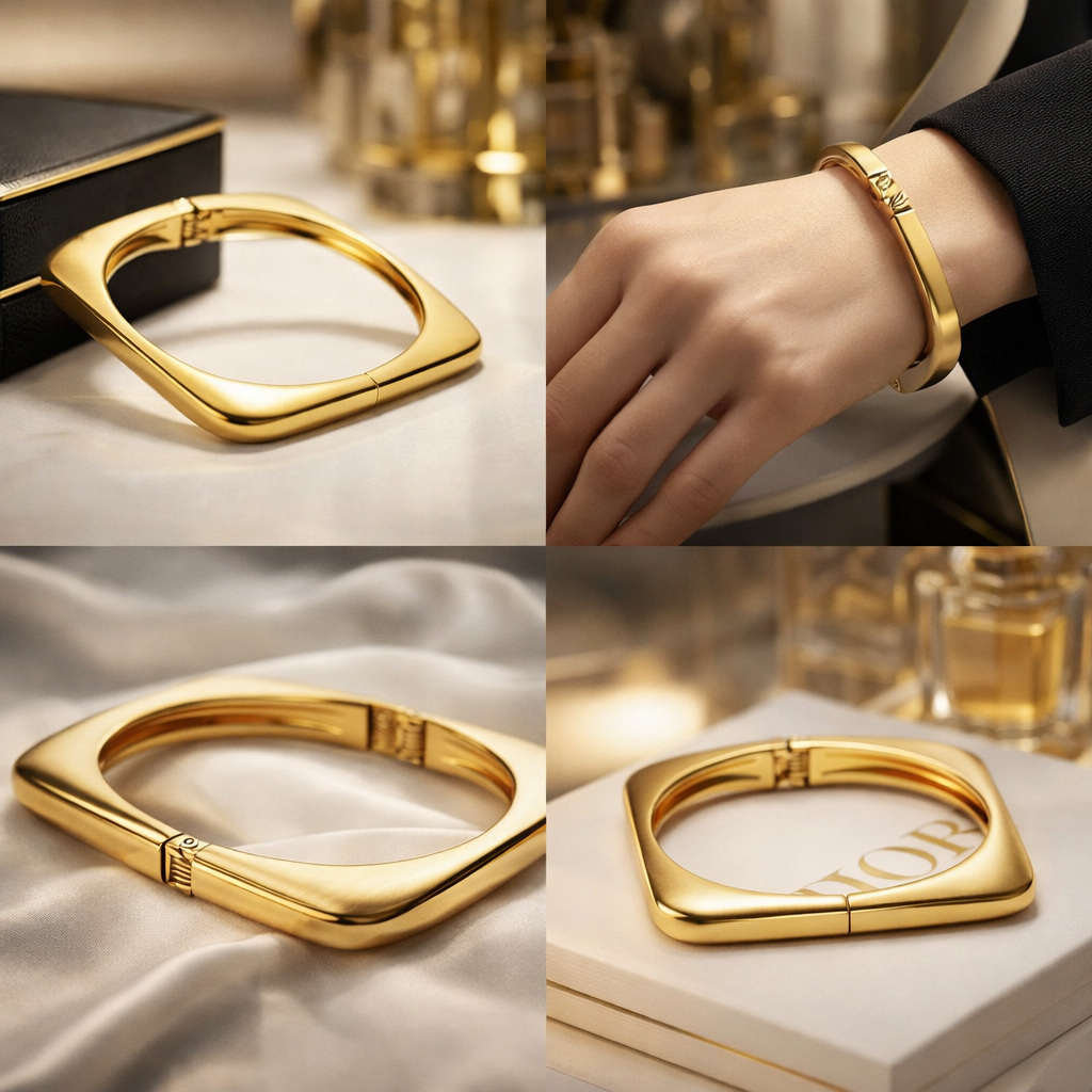 Armband Quadratisches Federarmband Golfarben Mode Fashion Amorino