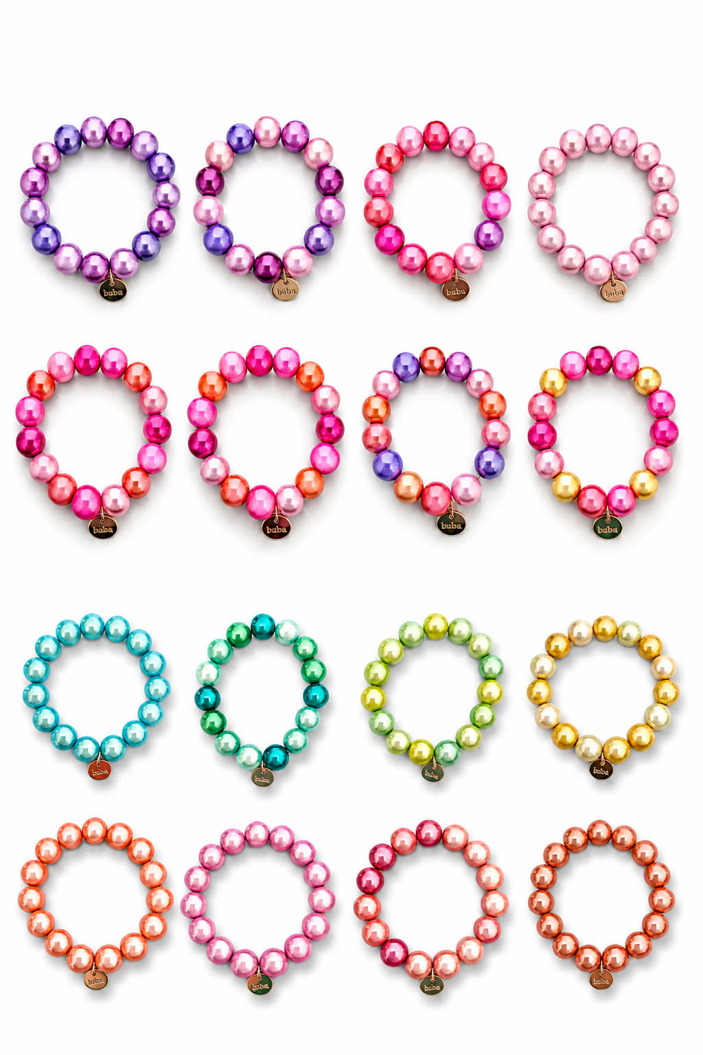 Armband elastisch Space Beads 1,5 Cm verschiedene Farben Biba