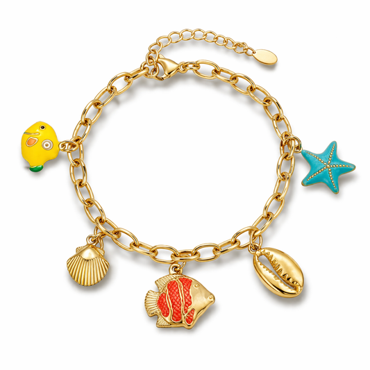 Armband Bettelarmband Meerestiere Bunt Urlaub Strand Nickelfrei Yehwang