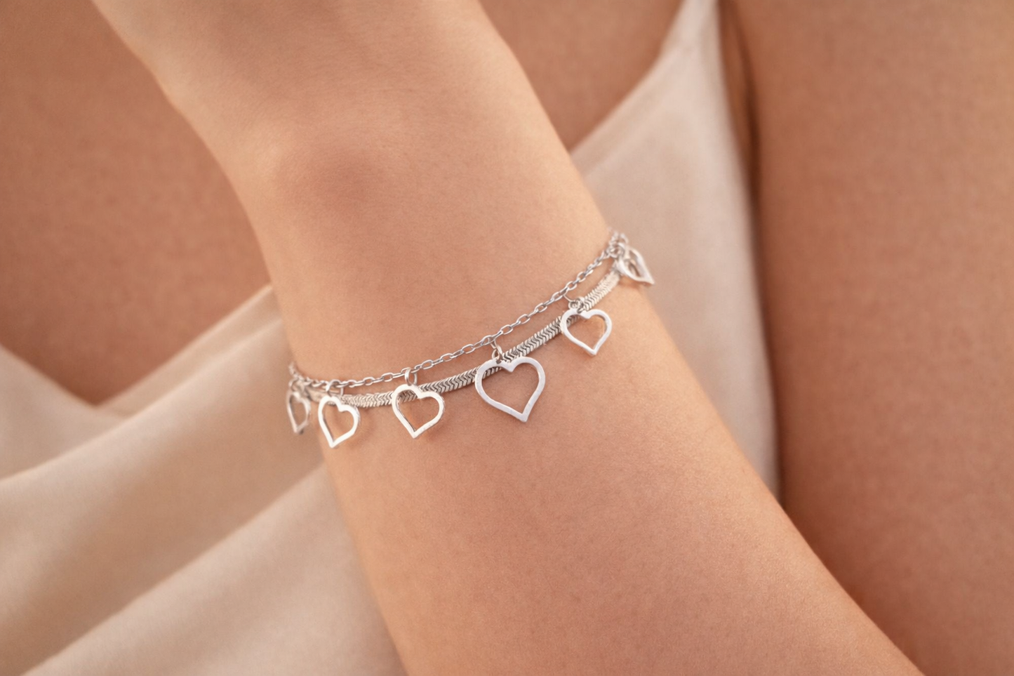 Armband Doppelarmband "Lots of Love" Gold- Silberfarben Nickelfrei Yehwang