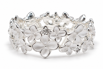 Armband Elastisch Blumen Floral Pastell Ardoné Nickelfrei