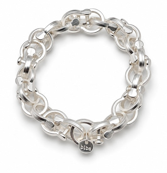 Armband Biba elastisch Reitsport Matt Silberfarben Nickelfrei