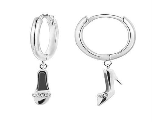 Creolen Silberfarben Pumps High Heels Ohrhänger Mode Schmuck Amorino